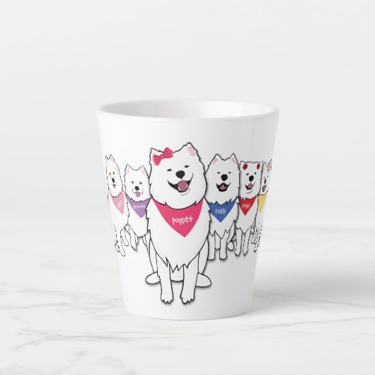 Tasse Latte Poppet et le gang (Devant)