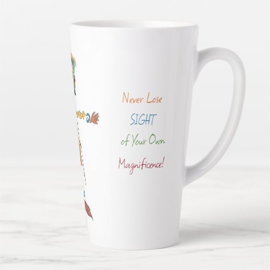 Tasse Latte 'Poppi' - Ne jamais perdre la vue (Droite)