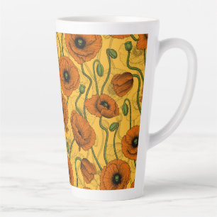 Tasse Latte Poppies orange