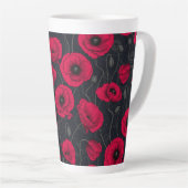 Tasse Latte Poppies rouges (Angle droit)