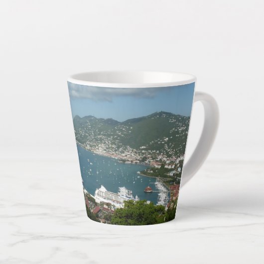 Tasse Latte Port à St. Thomas Îles Vierges américaines (Angle droit)