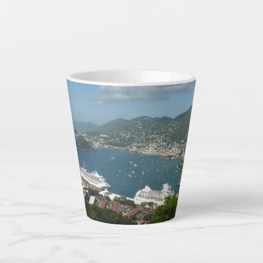 Tasse Latte Port à St. Thomas Îles Vierges américaines (Devant)