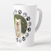 Tasse Latte Portrait de chien costumizable canine (Angle droit)