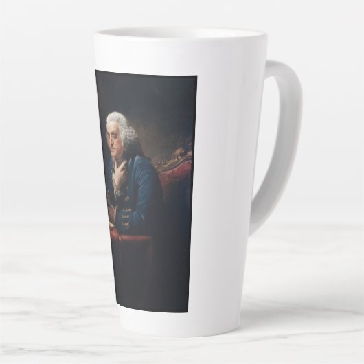 Tasse Latte Portrait de pouce, Benjamin Franklin Père fondateu (Angle droit)