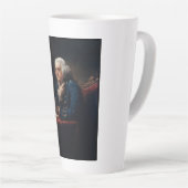 Tasse Latte Portrait de pouce, Benjamin Franklin Père fondateu (Angle droit)