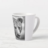 Tasse Latte Portrait d'ours grizzli (Angle droit)