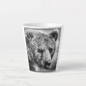 Tasse Latte Portrait d'ours grizzli (Devant)