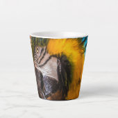 Tasse Latte Portrait en macao bleu et jaune (Devant)