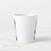 Tasse Latte Portrait noir et blanc de cerfs (Devant)
