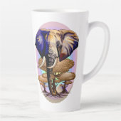 Tasse Latte Portrait surréaliste de l'éléphant africain (Droite)