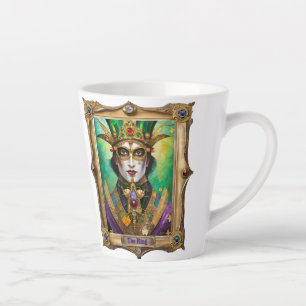 Tasse Latte Portraits du Royaume de Mardi Gras - Le Roi