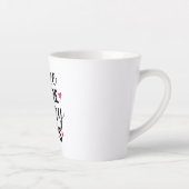 Tasse Latte Positive Dance More Worry Less Typography (Droite)