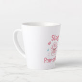 Tasse Latte Positive Paw Print with Hearts (Angle gauche)