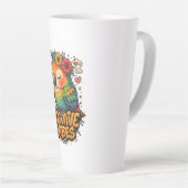 Tasse Latte “Positive Vibes” Parrot (Angle droit)