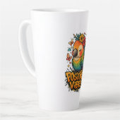 Tasse Latte “Positive Vibes” Parrot (Angle gauche)