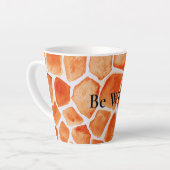 Tasse Latte Poster de animal de la Giraffe orange (Angle gauche)