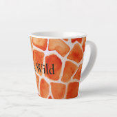 Tasse Latte Poster de animal de la Giraffe orange (Angle droit)
