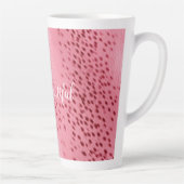 Tasse Latte Poster de animal léopard tacheté rose (Droite)
