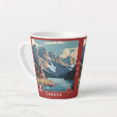 Tasse Latte Poster de voyage sur mesure Monogramme Canada (Angle gauche)