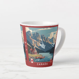 Tasse Latte Poster de voyage sur mesure Monogramme Canada