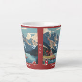 Tasse Latte Poster de voyage sur mesure Monogramme Canada (Devant)