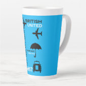 Tasse Latte Poster Nostalgalic Retro Airline (Angle droit)
