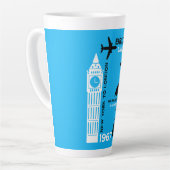 Tasse Latte Poster Nostalgalic Retro Airline (Angle gauche)