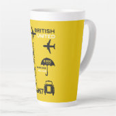 Tasse Latte Poster Nostalgalic Retro Airline (Angle droit)