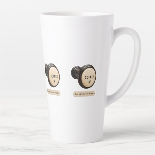 Tasse Latte Pot à café avec arrêt de jeu d'orgue à tuyaux COFF (Droite)