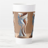 Tasse Latte Poterie Abstraite (Devant)
