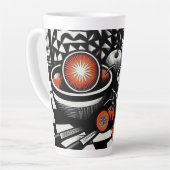 Tasse Latte Poterie géométrique (Angle gauche)