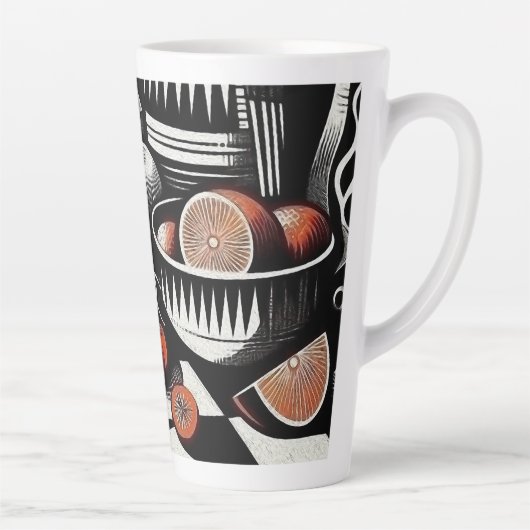 Tasse Latte Poterie géométrique (Droite)