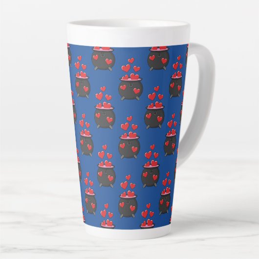Tasse Latte Potion d'amour des coeurs (Angle droit)