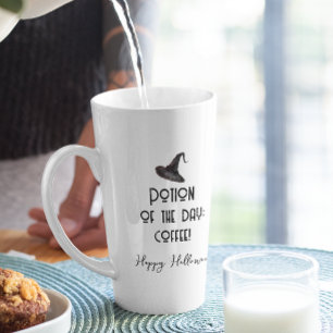Tasse Latte Potion du jour Halloween blanc