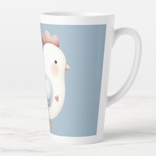 Tasse Latte Poulet Pastel Cottagecore (Droite)