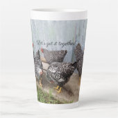 Tasse Latte Poulets amusants (Devant)