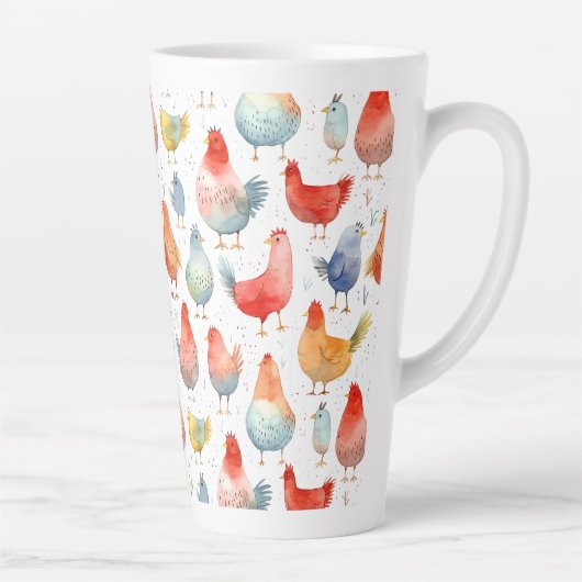 Tasse Latte Poulets d'élevage (Droite)