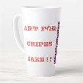 TASSE LATTE POUR ARTS SAKE PHOTOS AVEC MOTS (Angle gauche)