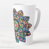 Tasse Latte Pourcentage de modèle floral (Angle droit)