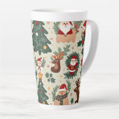 Tasse Latte Poussettes de Noël pour les enfants (Angle droit)
