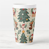 Tasse Latte Poussettes de Noël pour les enfants (Devant)