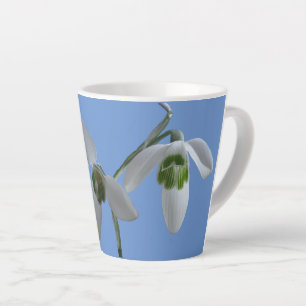 Tasse Latte Poussière De Neige. Musique en latte bleue