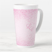 Tasse Latte Poussière de Parties scintillant rose chatoyante (Angle droit)