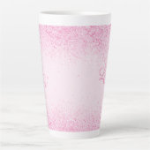 Tasse Latte Poussière de Parties scintillant rose chatoyante (Devant)