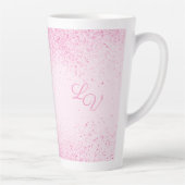 Tasse Latte Poussière de Parties scintillant rose chatoyante (Droite)