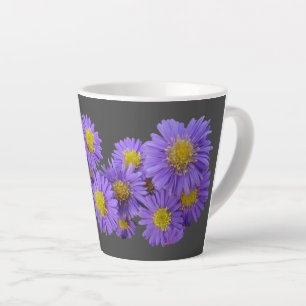 Tasse Latte Poussière Michaelmas Daisy. Tlatte grise