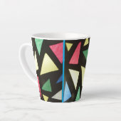 Tasse Latte Poussière Motif En Verre Tiré. Musique en latte bl (Angle gauche)