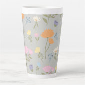 Tasse Latte Prairie colorée sur gris (Devant)