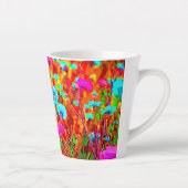 Tasse Latte Pré sauvage dans l'art pop fleuri (Droite)