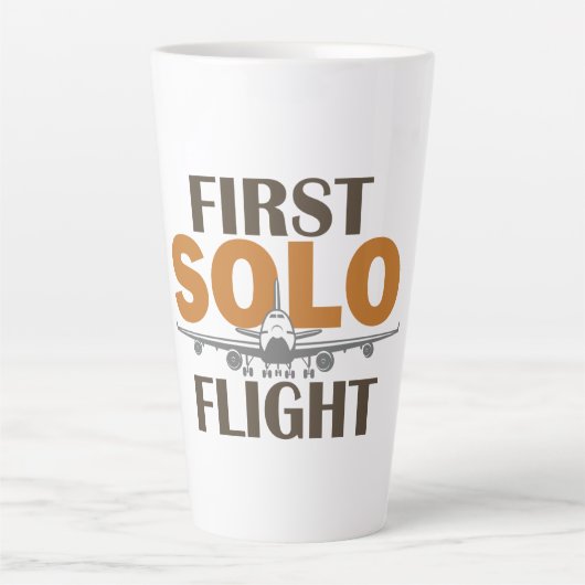 Tasse Latte Premier vol solo  (Devant)